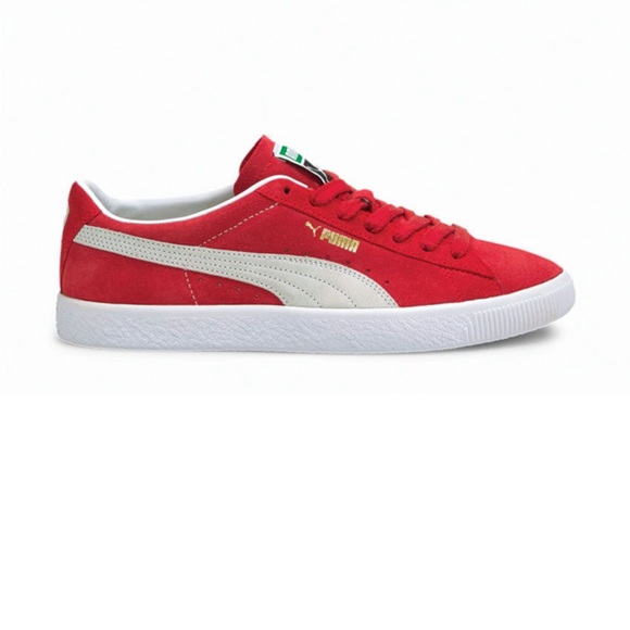 Puma Red Suede High Risk Sneakers - Picture 3 of 6